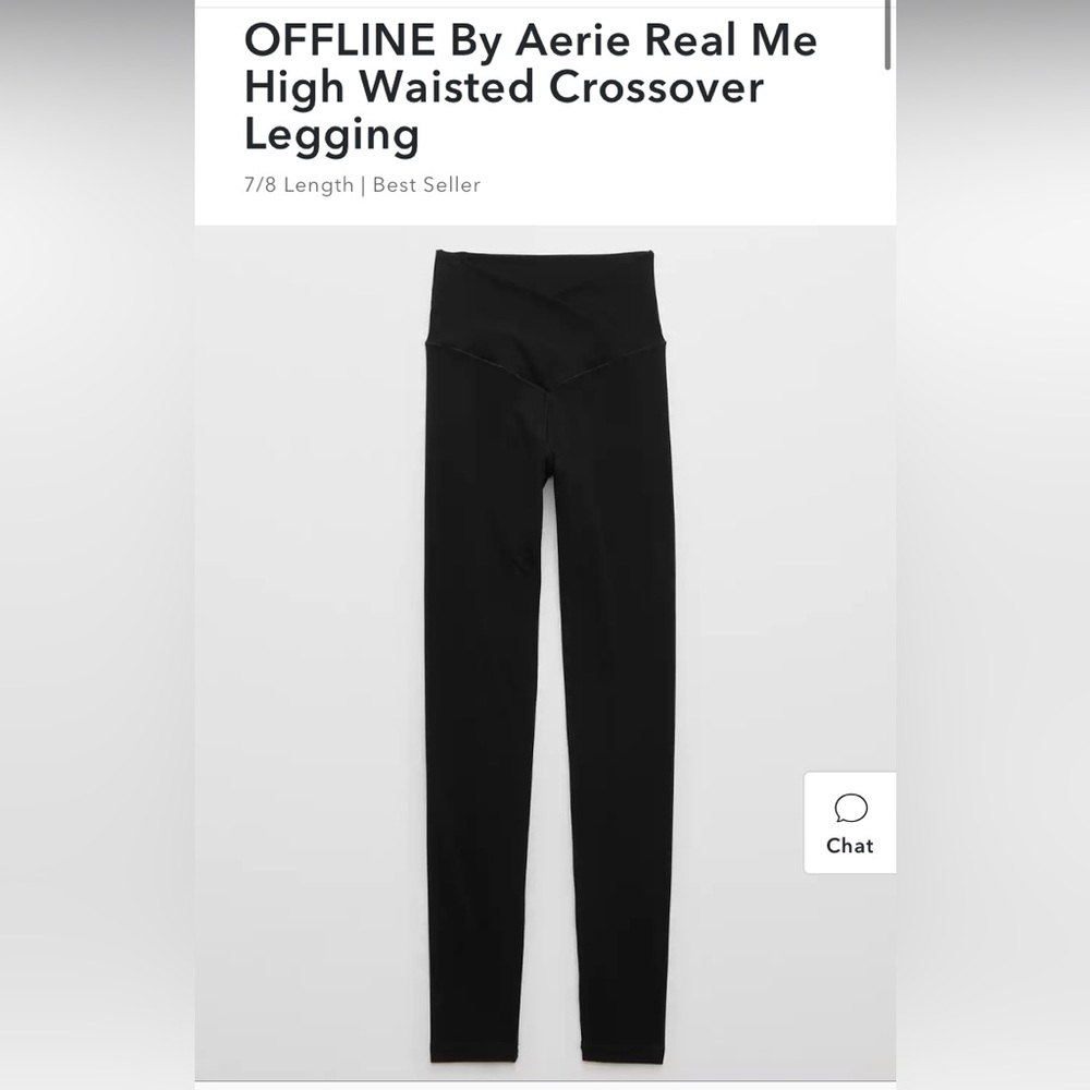 Offline By Aerie Real Me High Waisted Crossover Legging 7/8 Length